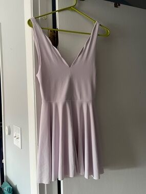 Sleeveless V-Neck Lavender Fit & Flare romper